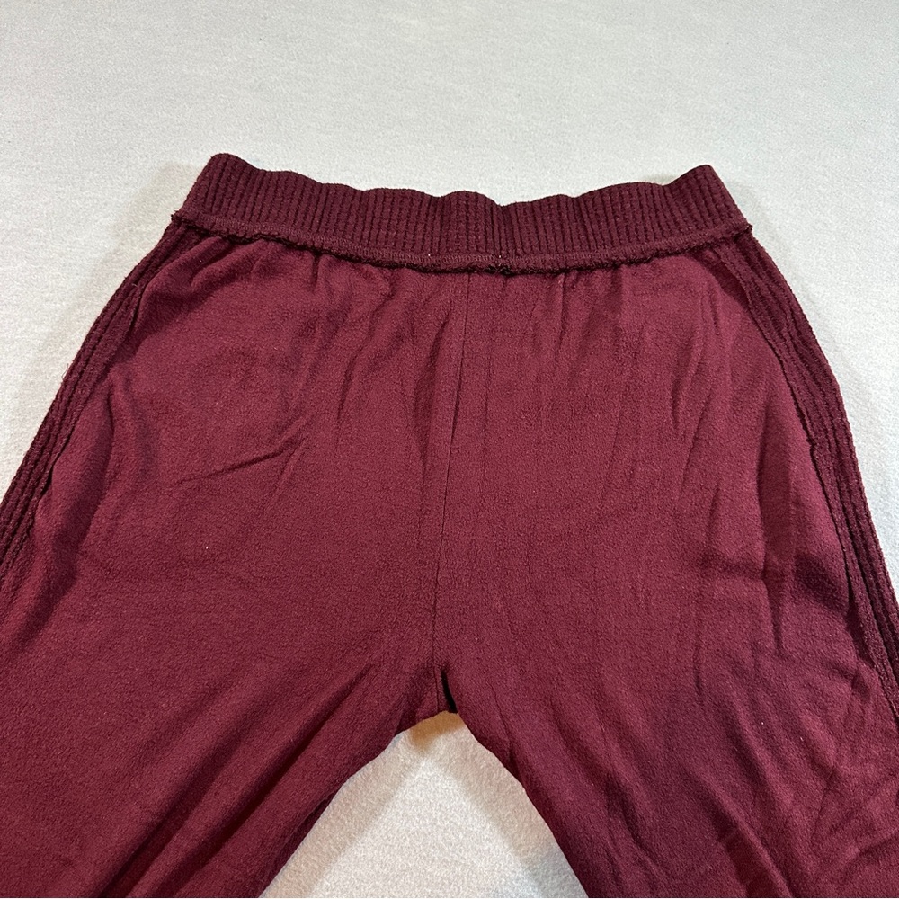 Saturday Sunday Anthropologie Maroon Lounge Pants Size Small Cozy Loungewear - Picture 8 of 10